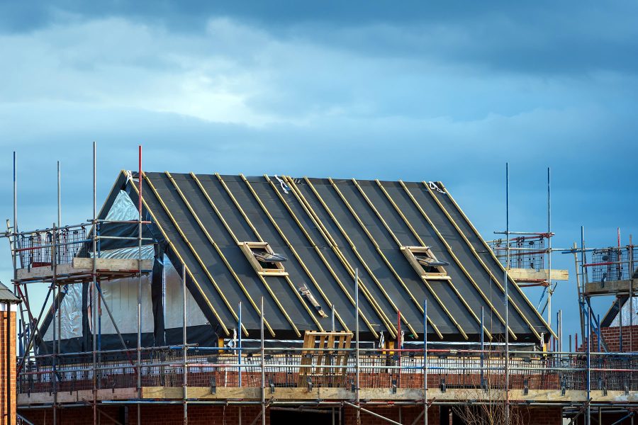 New build house development estate in england uk.
